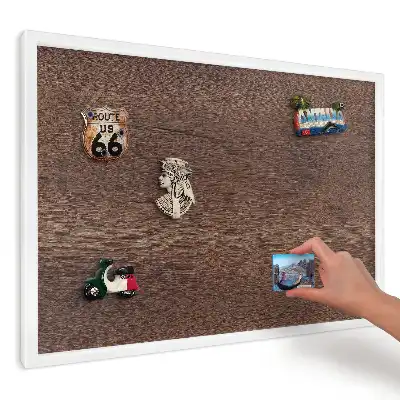 Magnetická tabule v dekoru hnědého dřeva s výraznou kresbou