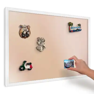 Magnetická tabule v béžové barvě s látkovým přechodem