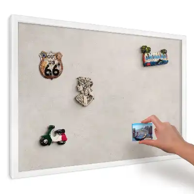 Magnetická tabule do kuchyně v šedé barvě s jemnou texturou