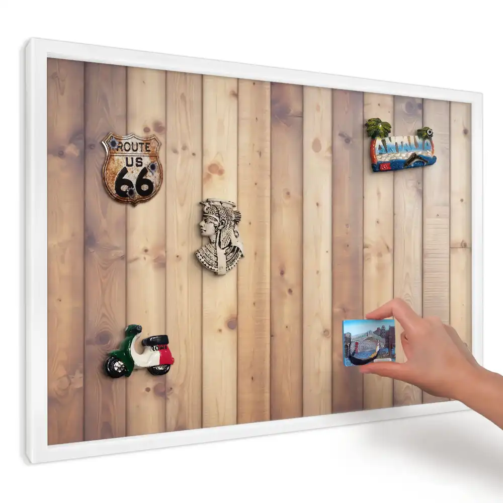 Magnetická kuchyňská tabule Teplá hnědá vertikální prkna
