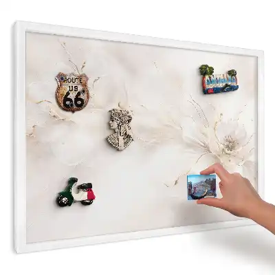 Magnetická tabule do kuchyně s elegantním květinovým motivem