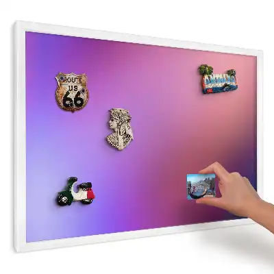 Magnetická tabule do kuchyně relaxační fialová a růžová