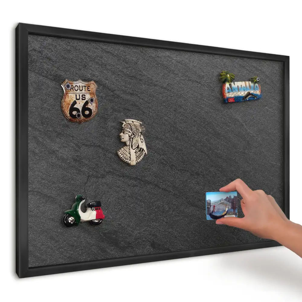 Magnetická kuchyňská tabule Černý minimalismus s linkami