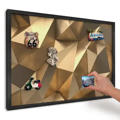 Magnetická tabule do kuchyně Teplé geometrické krystaly