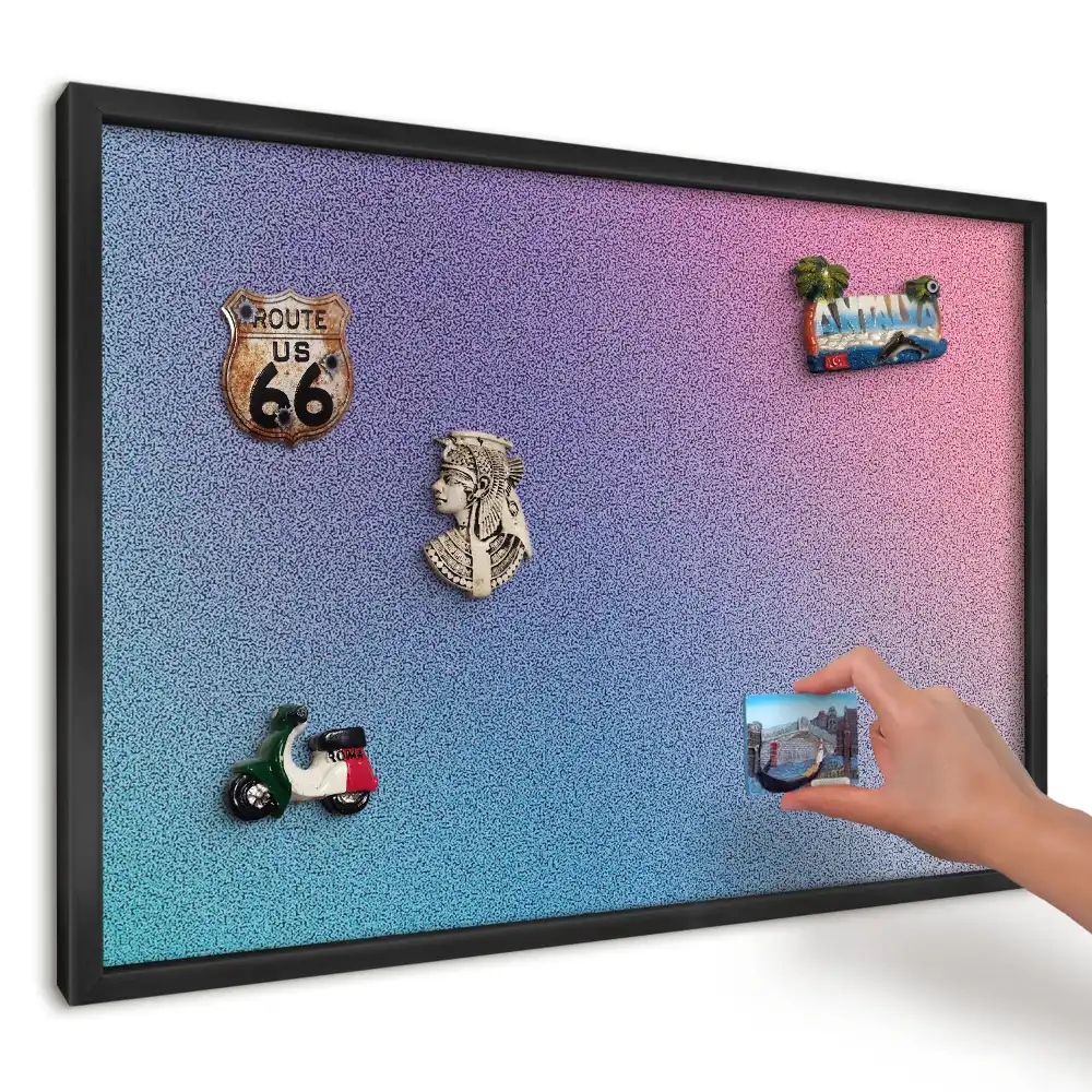 Magnetická tabule do kuchyně v tyrkysově růžovém přechodu