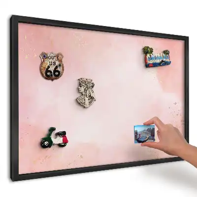 Magnetická tabule s jemným růžovým vzorem