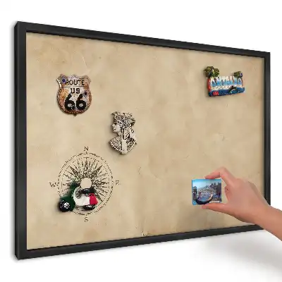 Magnetická tabule Růžice kompasu na béžové