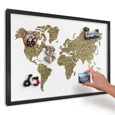 Magnetická kuchyňská tabule Mapa žlutého obilí