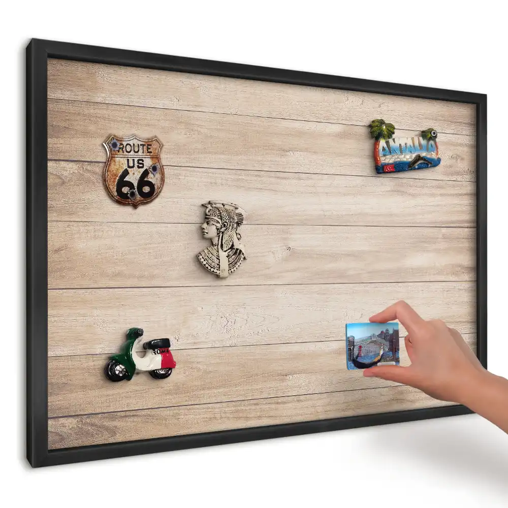 Magnetická tabule do kuchyně přírodní dřevěné desky