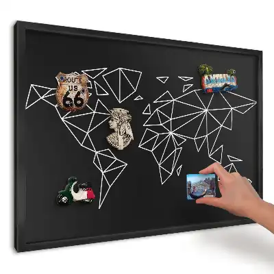 Magnetická tabule Geometrická elegantní mapa