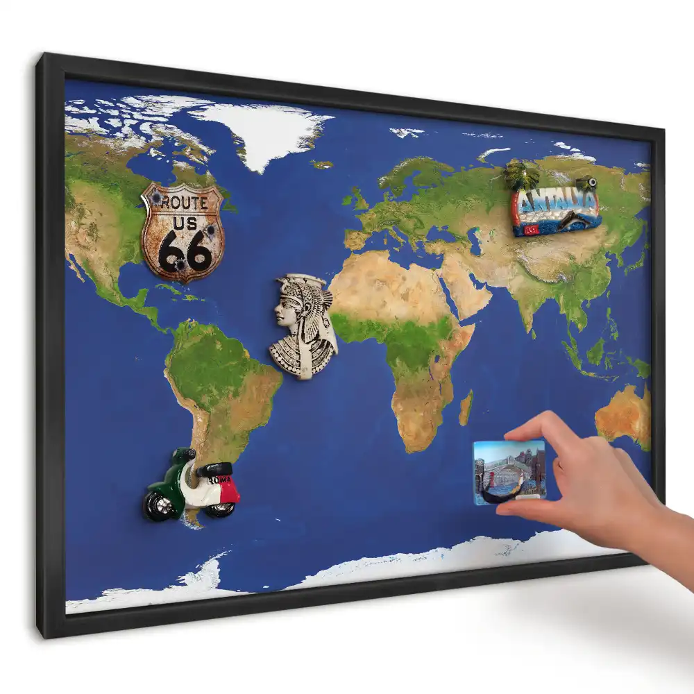 Magnetická tabule do kuchyně Mapa modrého oceánu