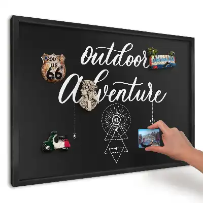 Magnetická kuchyňská tabule Černobílé geometrické písmo