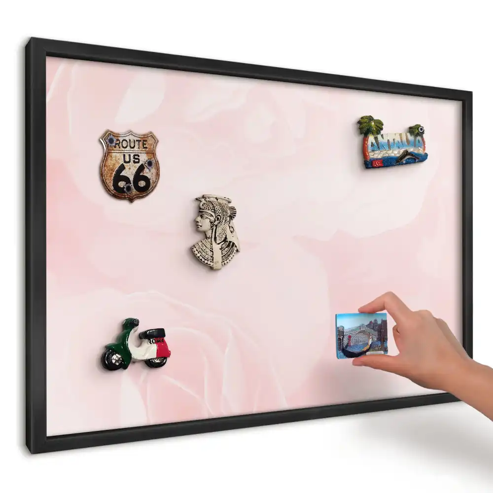 Magnetická tabule do kuchyně Jemné růžové květy