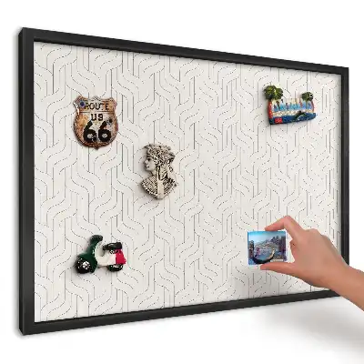 Magnetická tabule do kuchyně s jemným vlnitým geometrickým vzorem