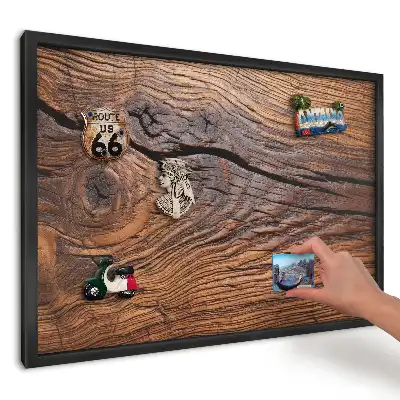 Magnetická tabule do kuchyně s texturou dřeva