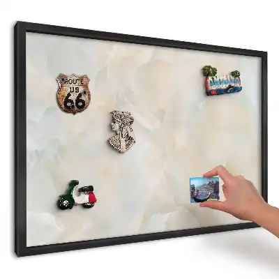 Magnetická tabule v přírodní béžové a krémové barvě