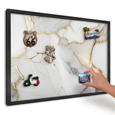 Magnetická tabule do kuchyně s elegantním dynamickým motivem