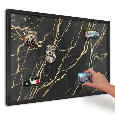Magnetická tabule do kuchyně Tmavé vlny, světlé čáry