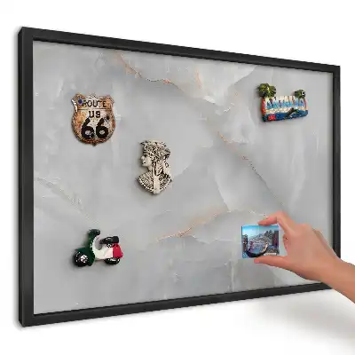 Magnetická tabule do kuchyně Šedooranžový minimalismus