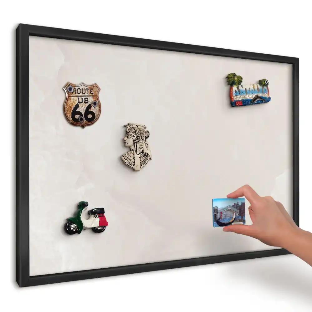 Magnetická kuchyňská tabule v béžové barvě s jemnou texturou