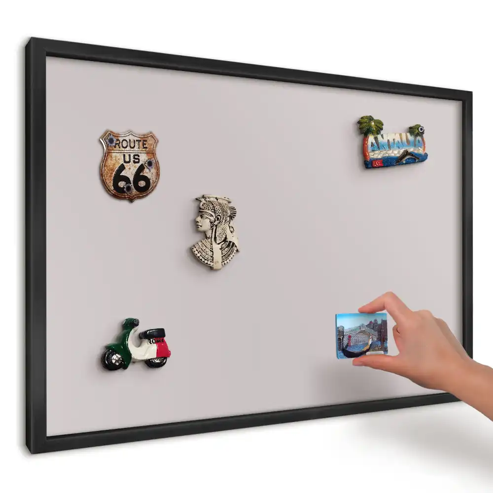 Magnetická tabule do kuchyně Růžová a šedá abstraktní elegance