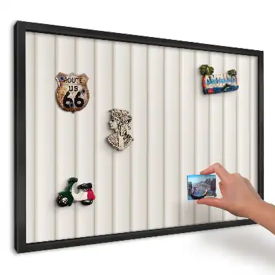 Magnetická kuchyňská tabule s geometrickým vzorem béžových pruhů