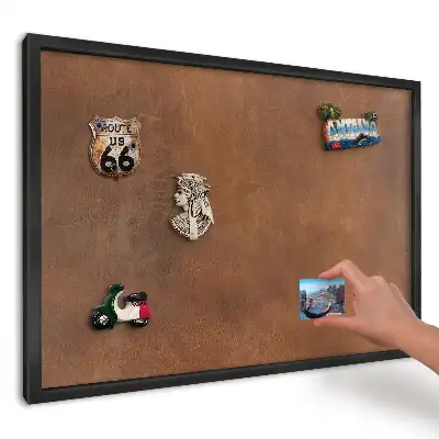 Magnetická tabule s texturou přírodní hnědé barvy