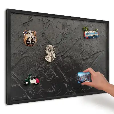 Magnetická tabule do kuchyně v černé texturované barvě