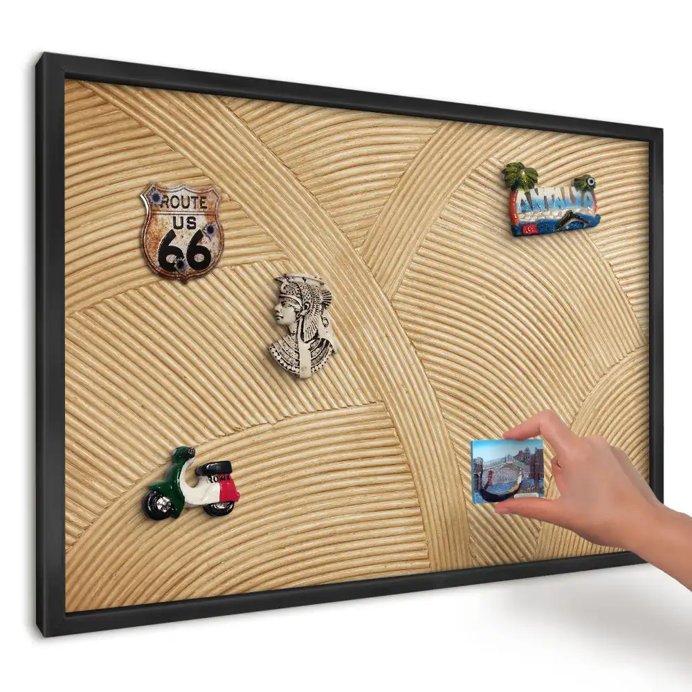 Multifunkční magnetická tabule s harmonickou texturou