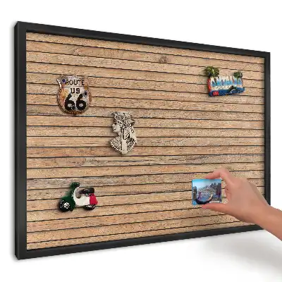 Magnetická kuchyňská tabule s texturou přírodního dřeva v horizontálním provedení