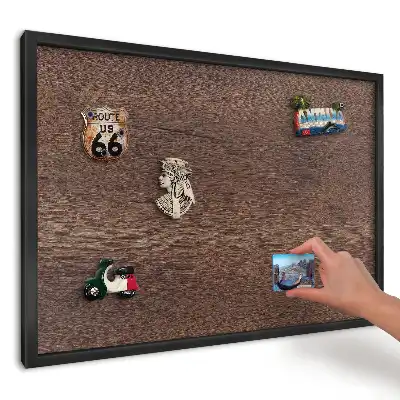 Magnetická tabule do kuchyně hnědé dřevo s výraznou kresbou