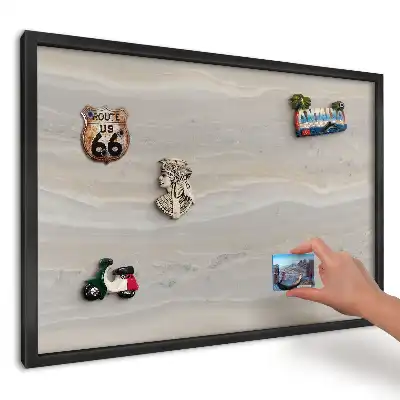 Magnetická tabule do kuchyně Šedobéžové mramorové vlny