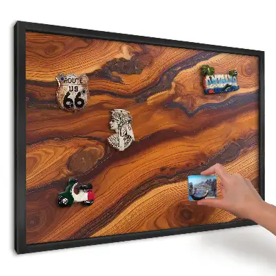 Magnetická tabule s texturou hnědého dřeva