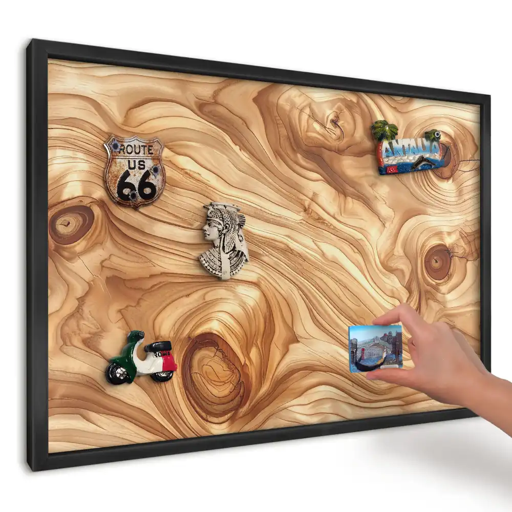 Magnetická tabule do kuchyně Teplé organické dřevo