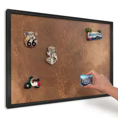 Magnetická kuchyňská tabule v barvě teplé hnědé s organickou texturou
