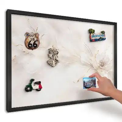 Magnetická tabule s květinovým motivem Elegantní
