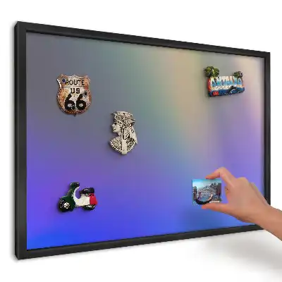 Magnetická tabule na zeď s gradientem ve fialové a modré barvě