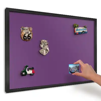Moderní minimalistická magnetická tabule do kuchyně fialová