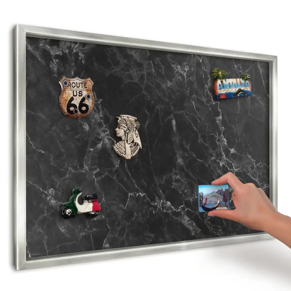 Magnetická tabule Tmavý mramor se světlým žilkováním