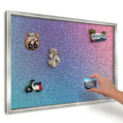 Magnetická tabule s motivem tyrkysově růžového přechodu