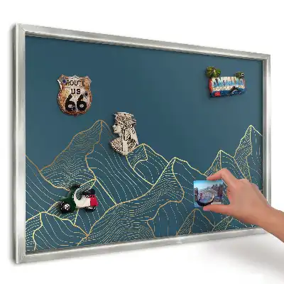 Magnetická tabule Hory na tmavém pozadí