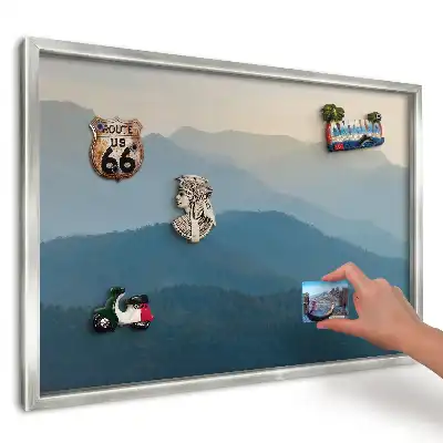 Magnetická tabule na zeď Mlžné zelené hory