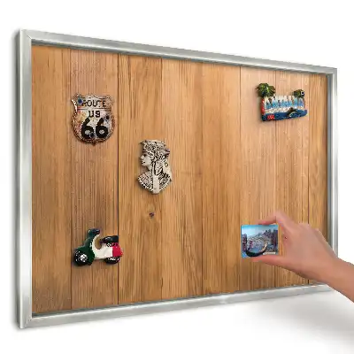 Nástěnná magnetická tabule v dekoru přírodního teplého dřeva