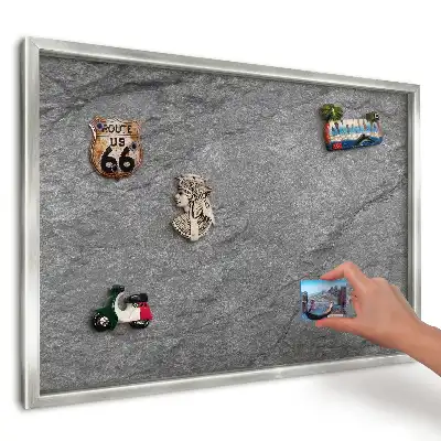 Magnetická tabule na zeď v dekoru jemný šedý kámen