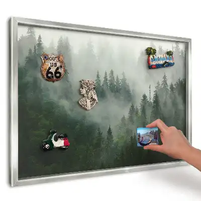 Magnetická nástěnná tabule Zelený mlhavý les