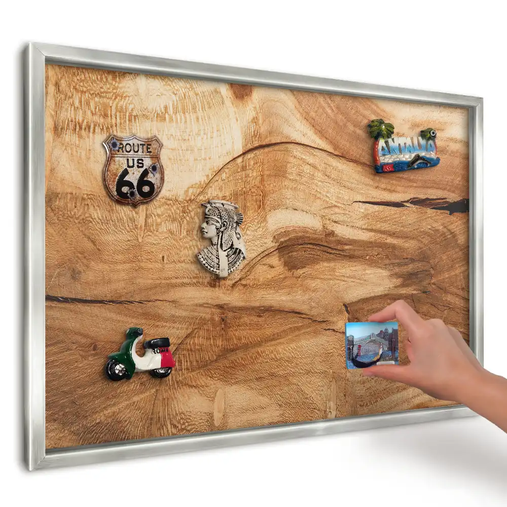 Magnetická nástěnná tabule z přírodního dřeva