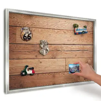 Magnetická tabule na zeď s motivem teplých přírodních desek