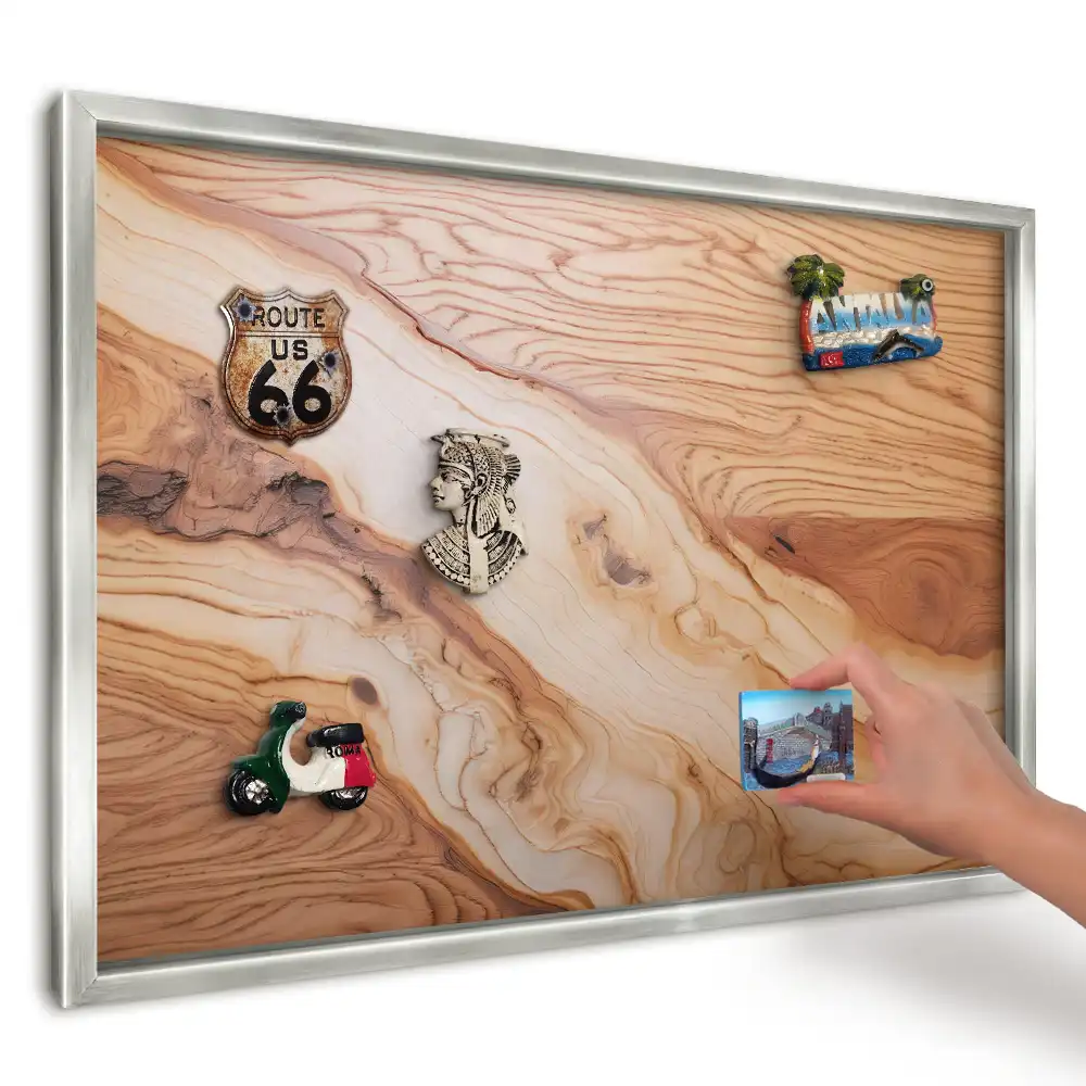 Magnetická nástěnná tabule Smyslná dřevěná struktura