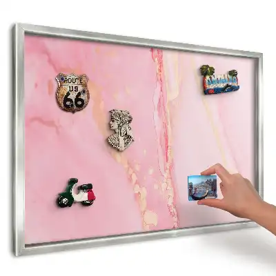 Magnetická tabule Abstraktní růžová a béžová