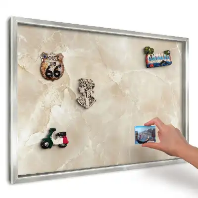 Nástěnná magnetická tabule v dekoru béžového přírodního mramoru
